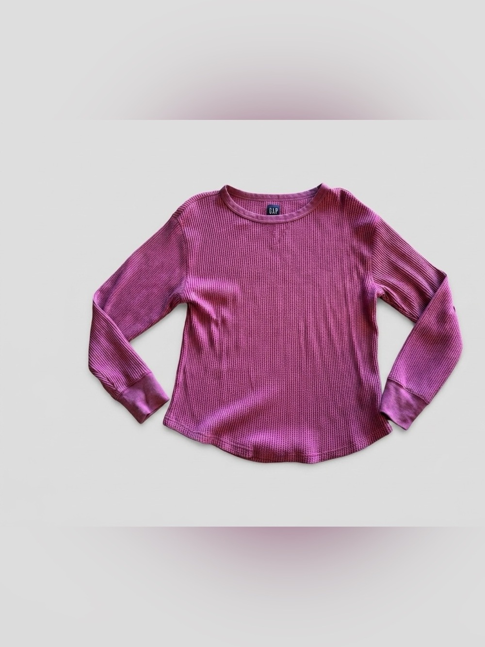 Gap Medium red Waffle Knit Long-Sleeve Shirt